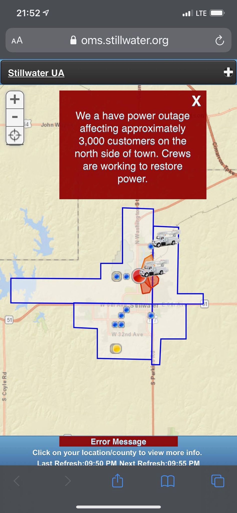 Stillwater Outage